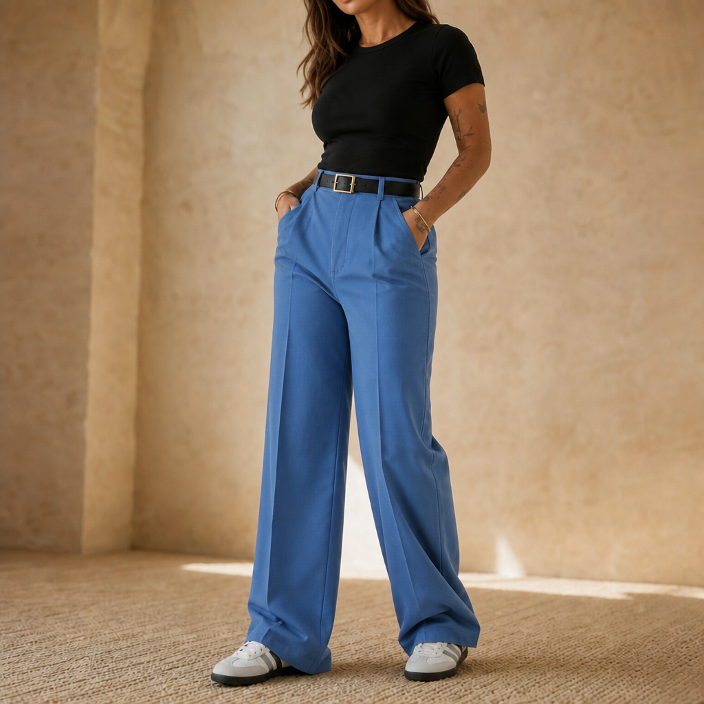Wearbella – Spodnie z wysokim stanem i szerokimi nogawkami