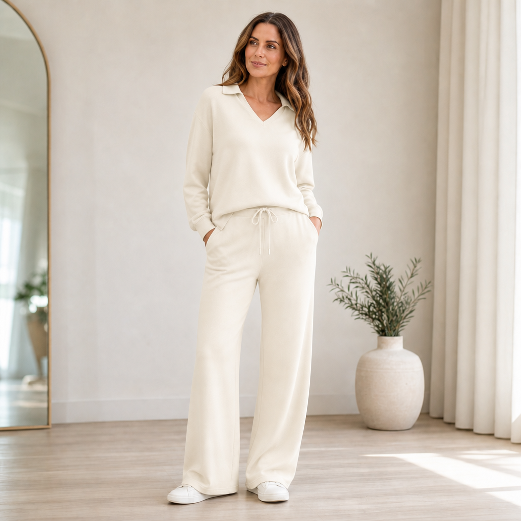 Wearbella – Dwuczęściowy zestaw lounge z prążkowanego materiału
