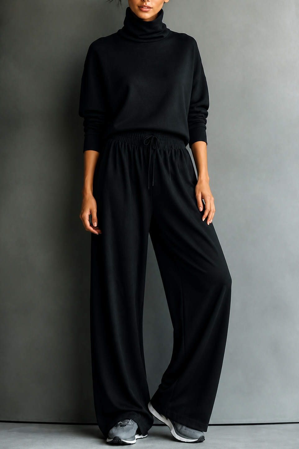 Wearbella – Zestaw z golfem i szerokimi spodniami