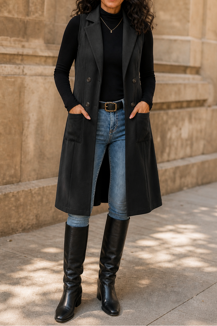 Longline &amp; Co – Kamizelka bez rękawów z otwartym przodem