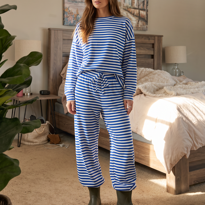Wearbella – Zestaw z Paskowanym Topem i Spodniami