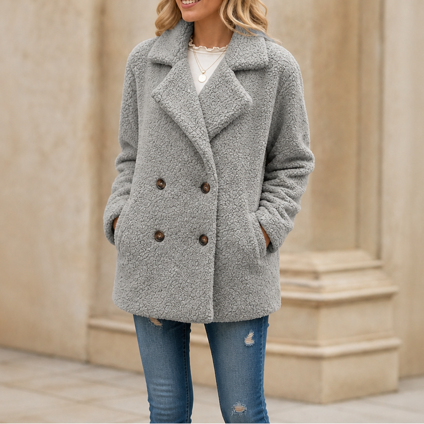 Cozelle – Zimowa kurtka z polaru Sherpa Teddy