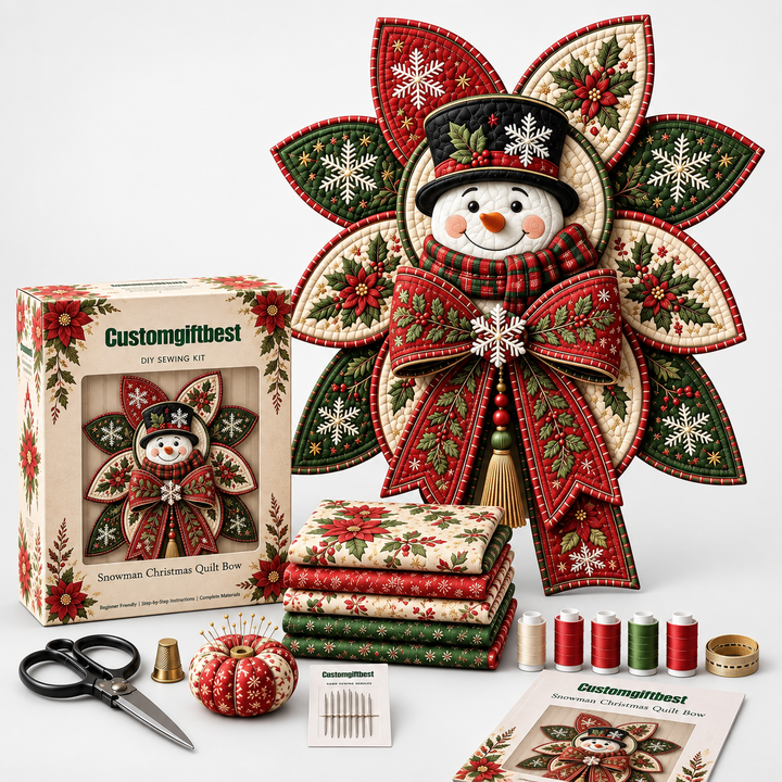 Zestaw do szycia Stitchmas Bow – Zrób to sam Zestaw do szycia ozdoby Mikołaja