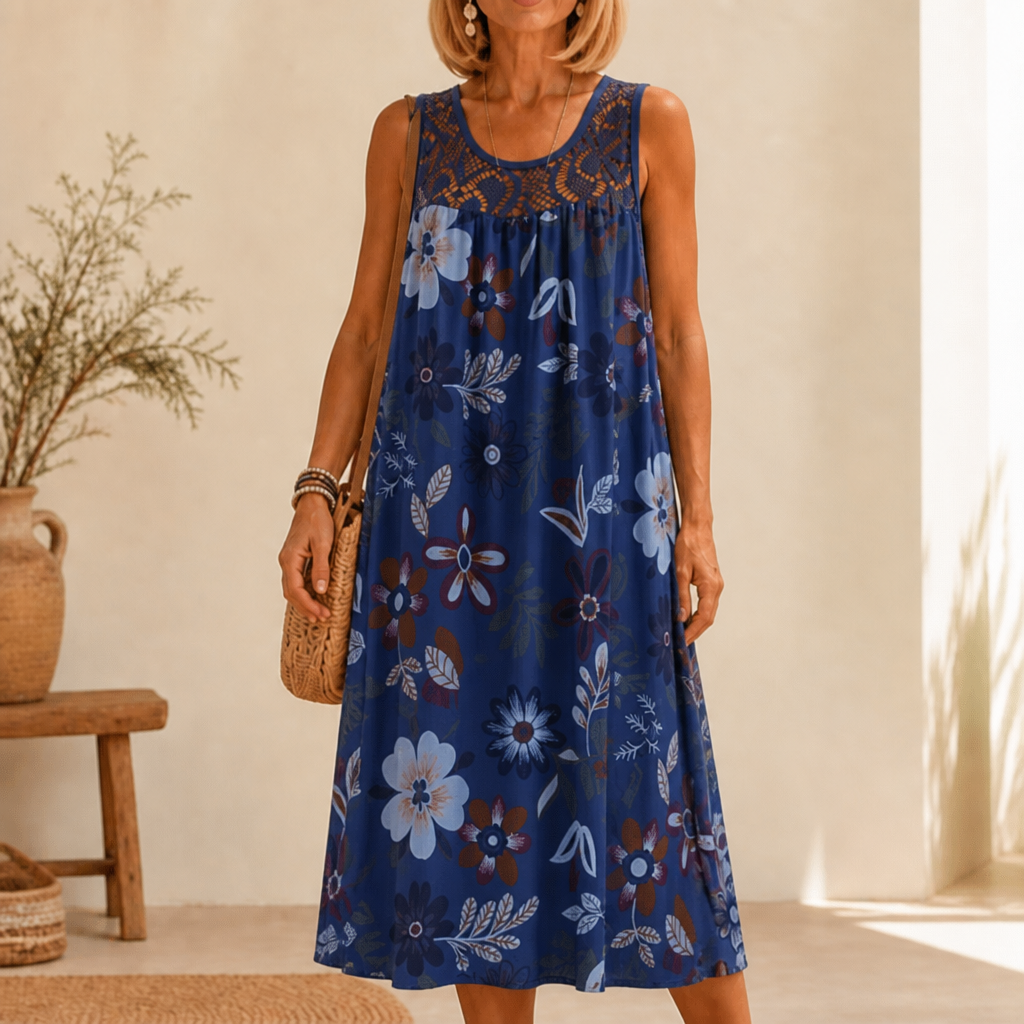 Wearbella – Sukienka bez rękawów z koronkowym wykończeniem