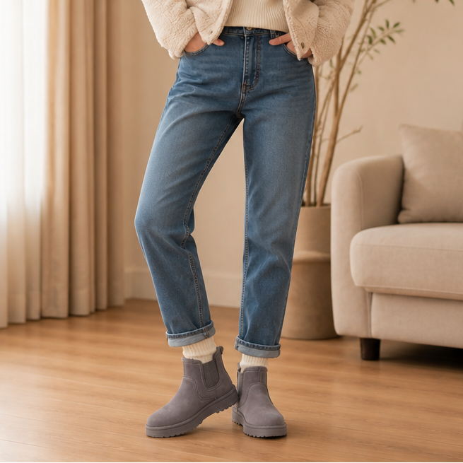 Cozywalk – Zimowe Buty Slip-On z Futrem