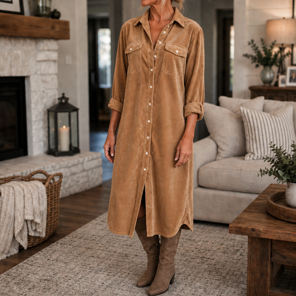 Wearbella – Sukienka koszulowa midi z guzikami z boku