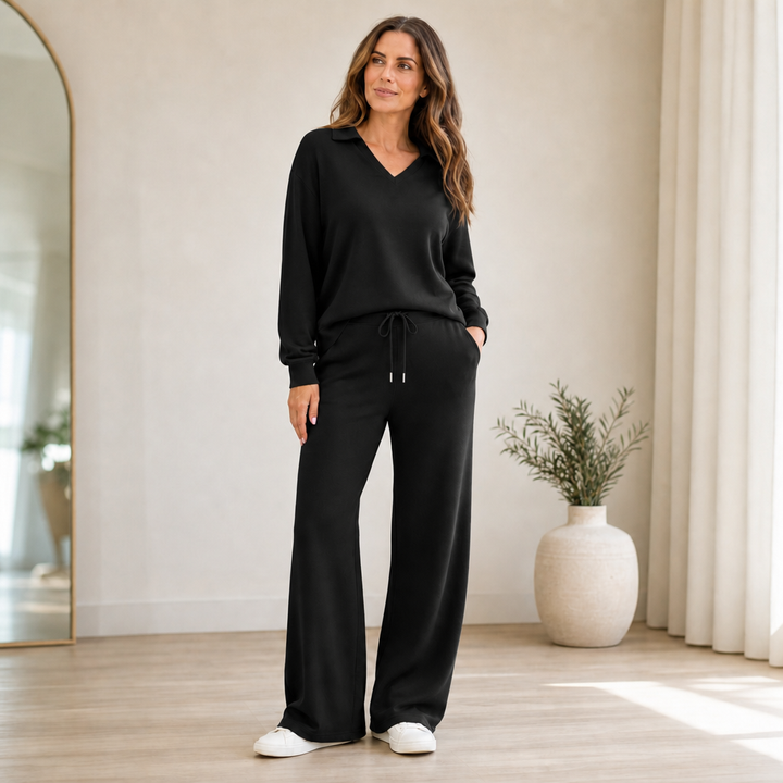 Wearbella – Dwuczęściowy zestaw lounge z prążkowanego materiału