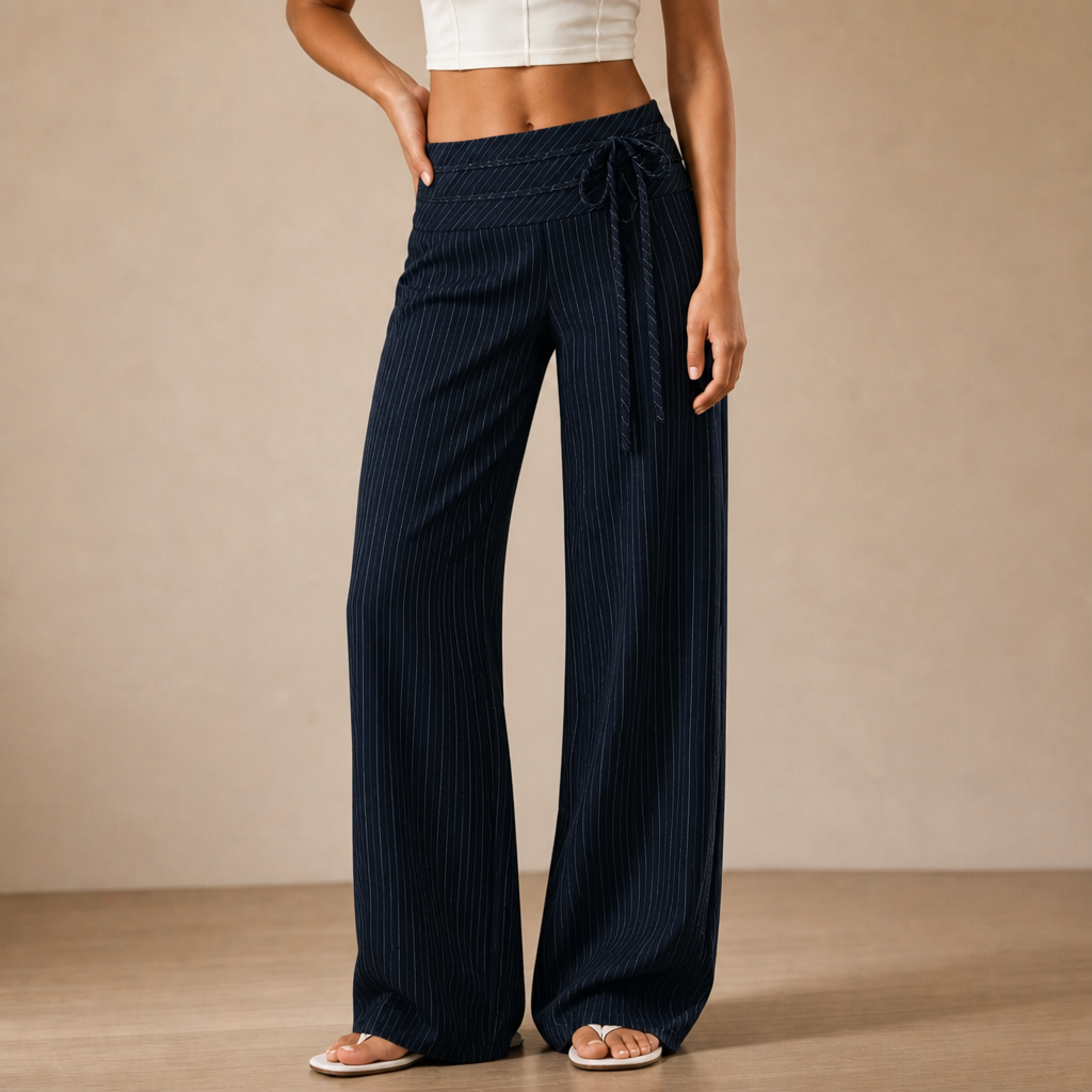 Wearline – Spodnie z szerokimi nogawkami w paski