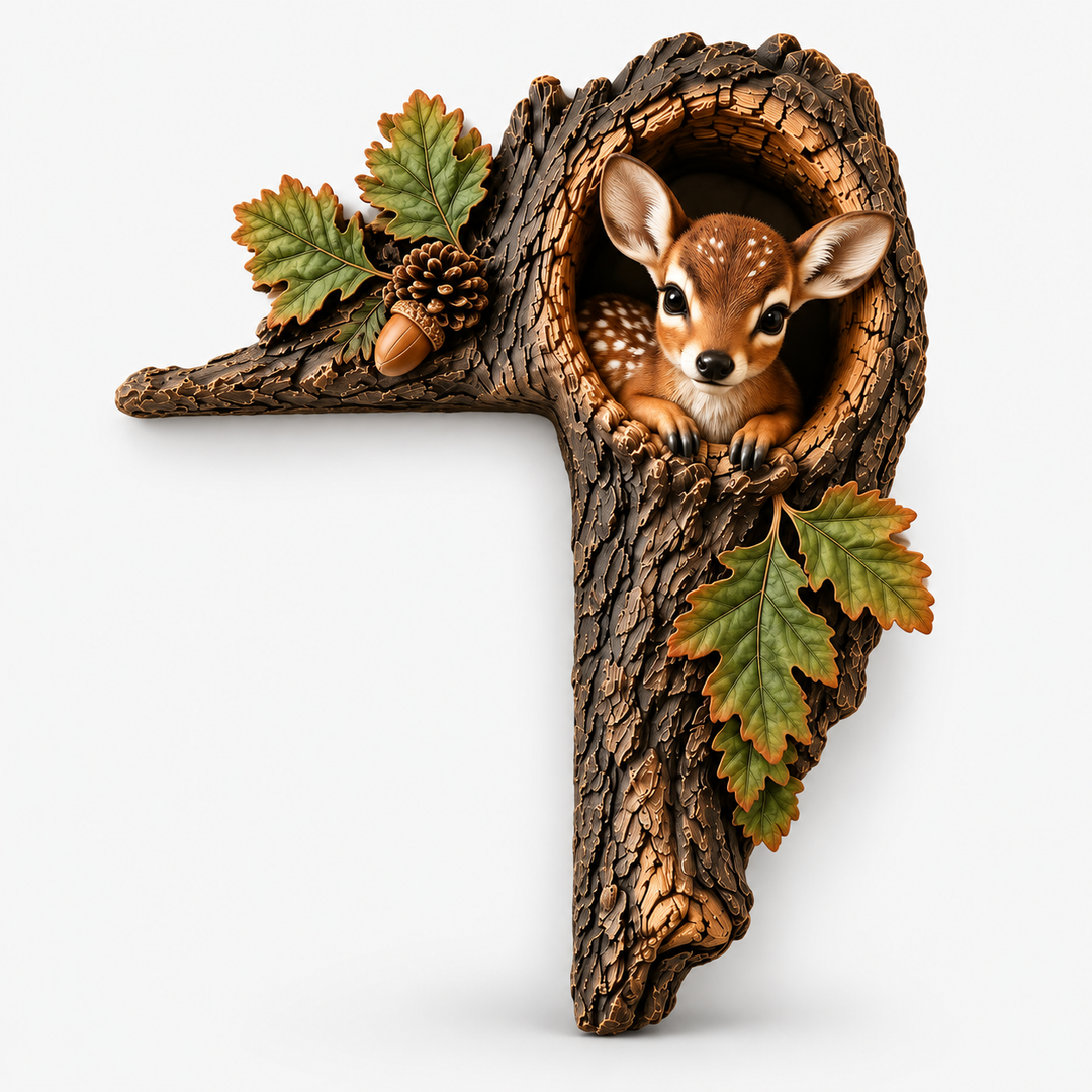 Hollowbrook – Drewniany Dekor Na Drzwi W Rogu