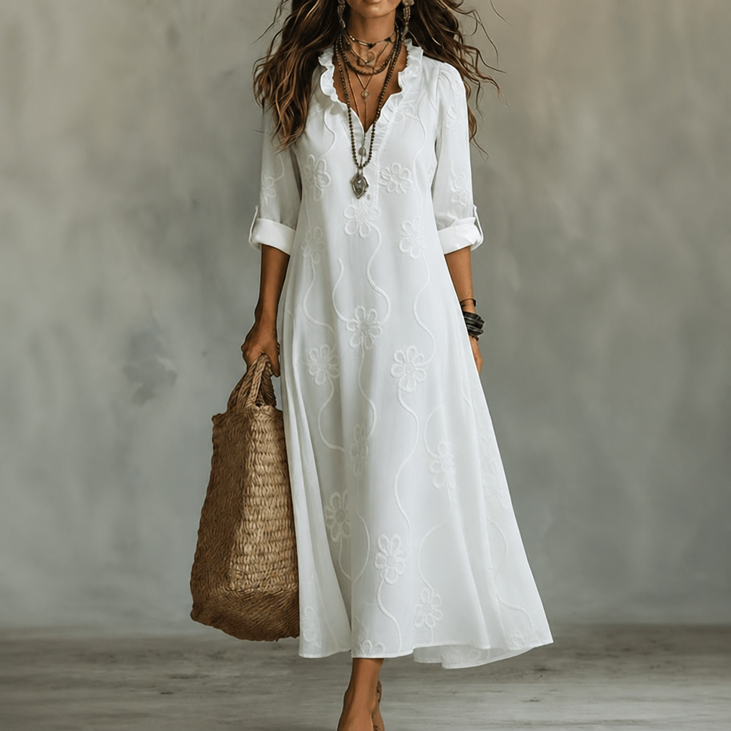 Wearbella – Sukienka Midi w Kwiatowy Wzór