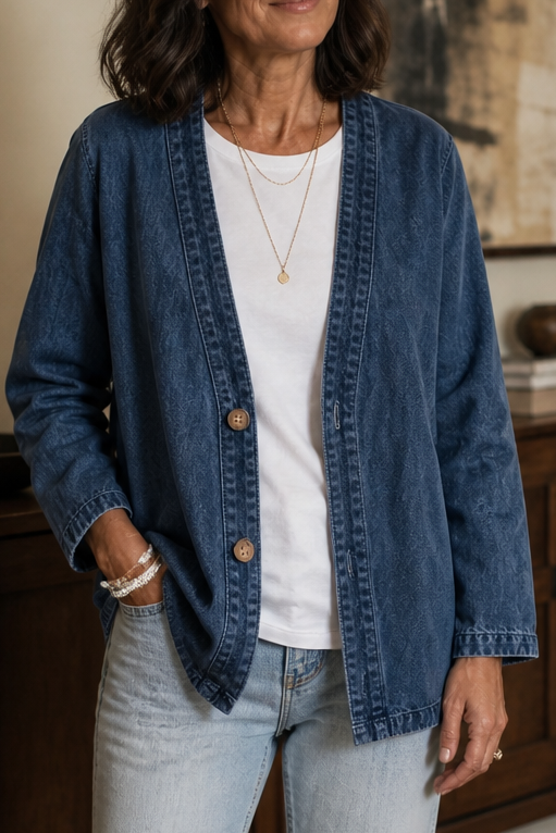 Corriveau – Kurtka w stylu prania denimu