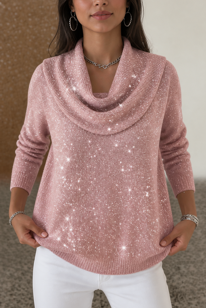 Sparkle – Długi top z dekoltem w łódkę