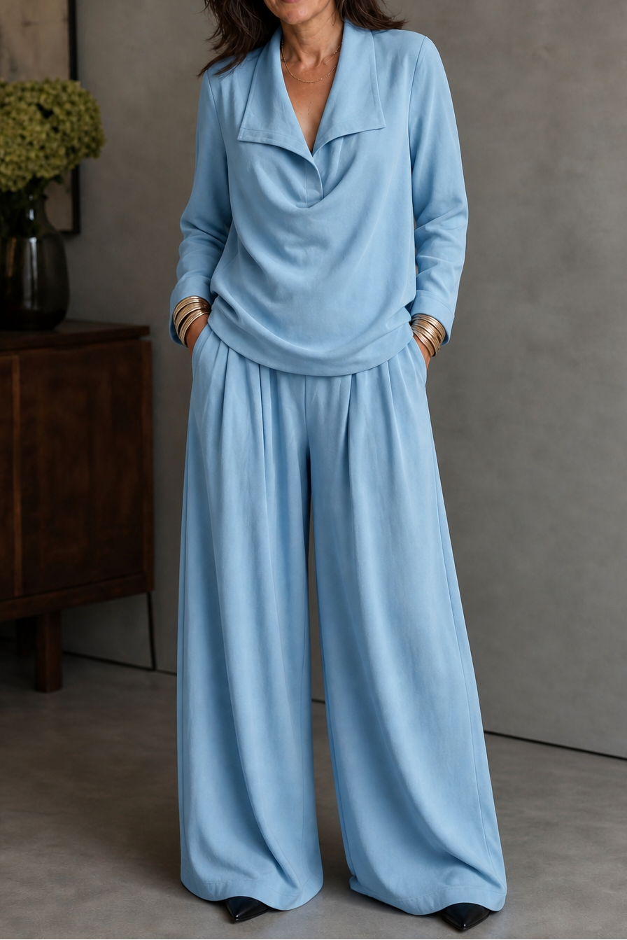 Wearbella – Dzianinowy Top z Żebrowanym Wzorem i Spodnie