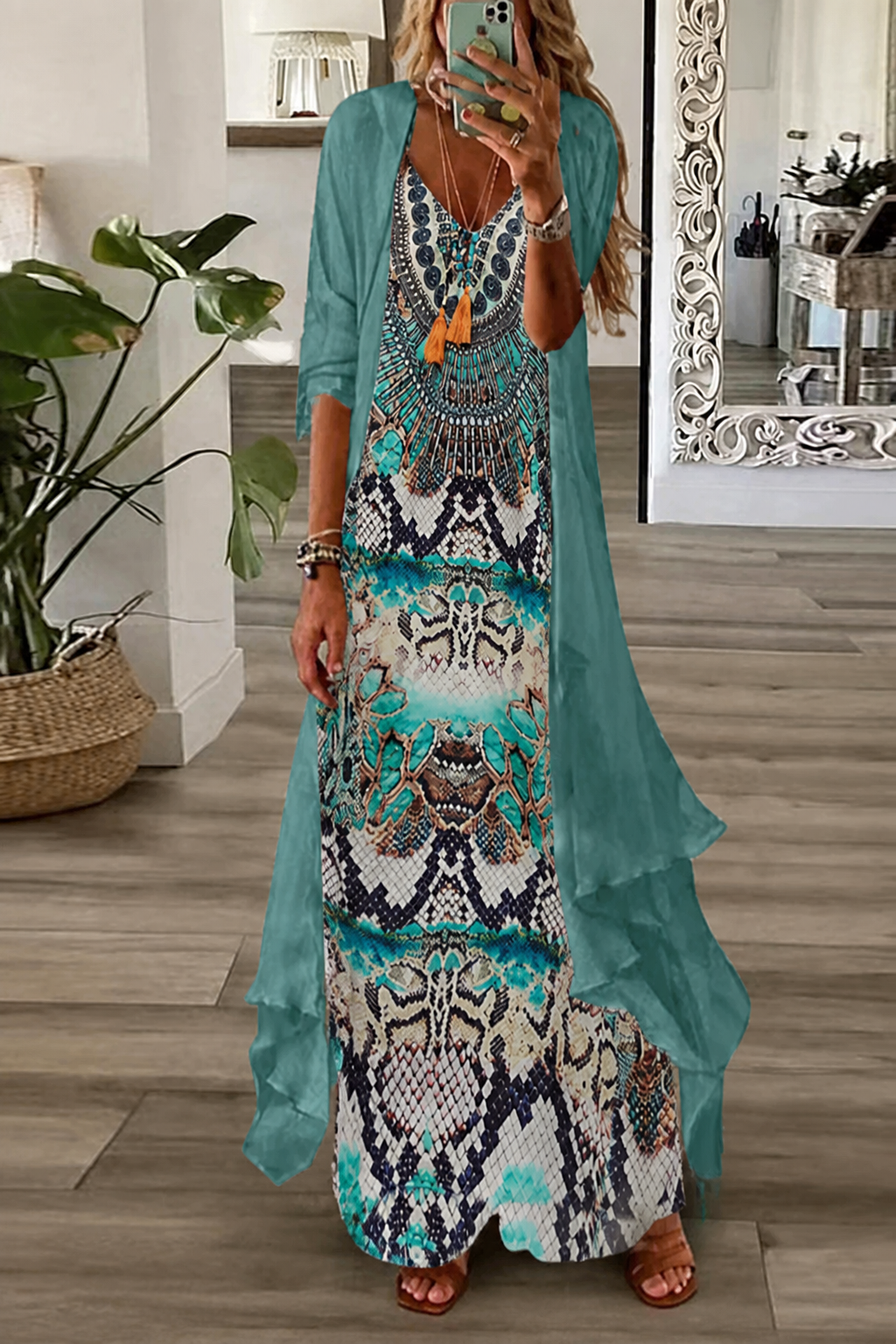 Wearbella – Zestaw sukienki maxi i narzutki