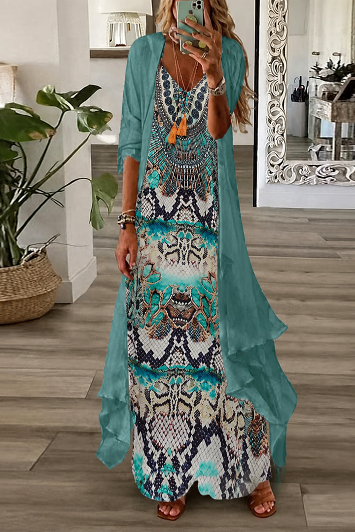 Wearbella – Zestaw sukienki maxi i narzutki