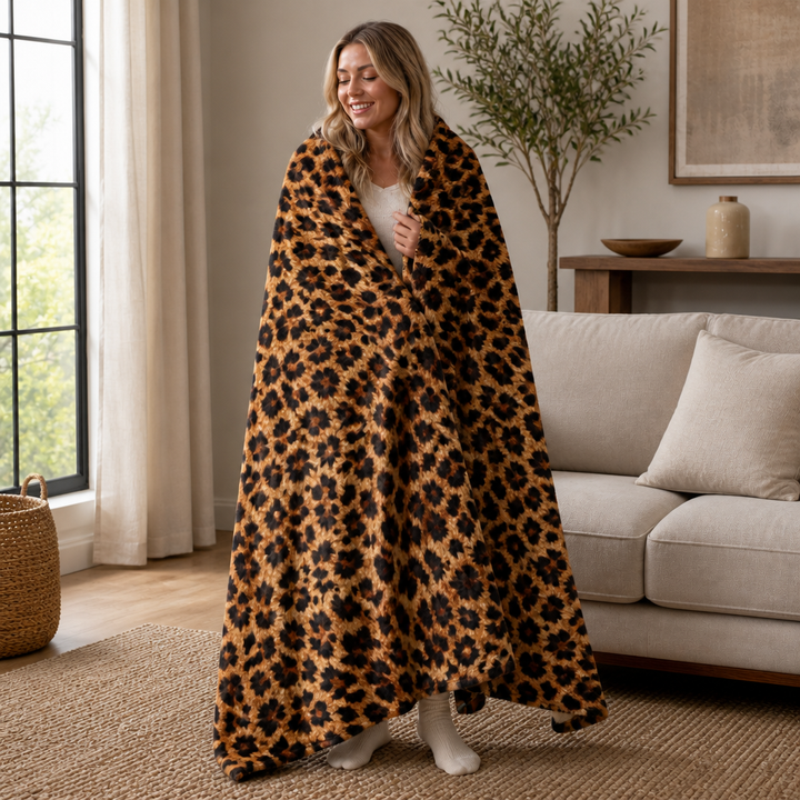 Purrfecto – Koc w Leopardzie z Poliestru