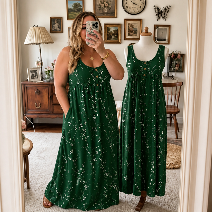 Stillwear – Sukienka Maxi, która opada, nigdy się nie przylega