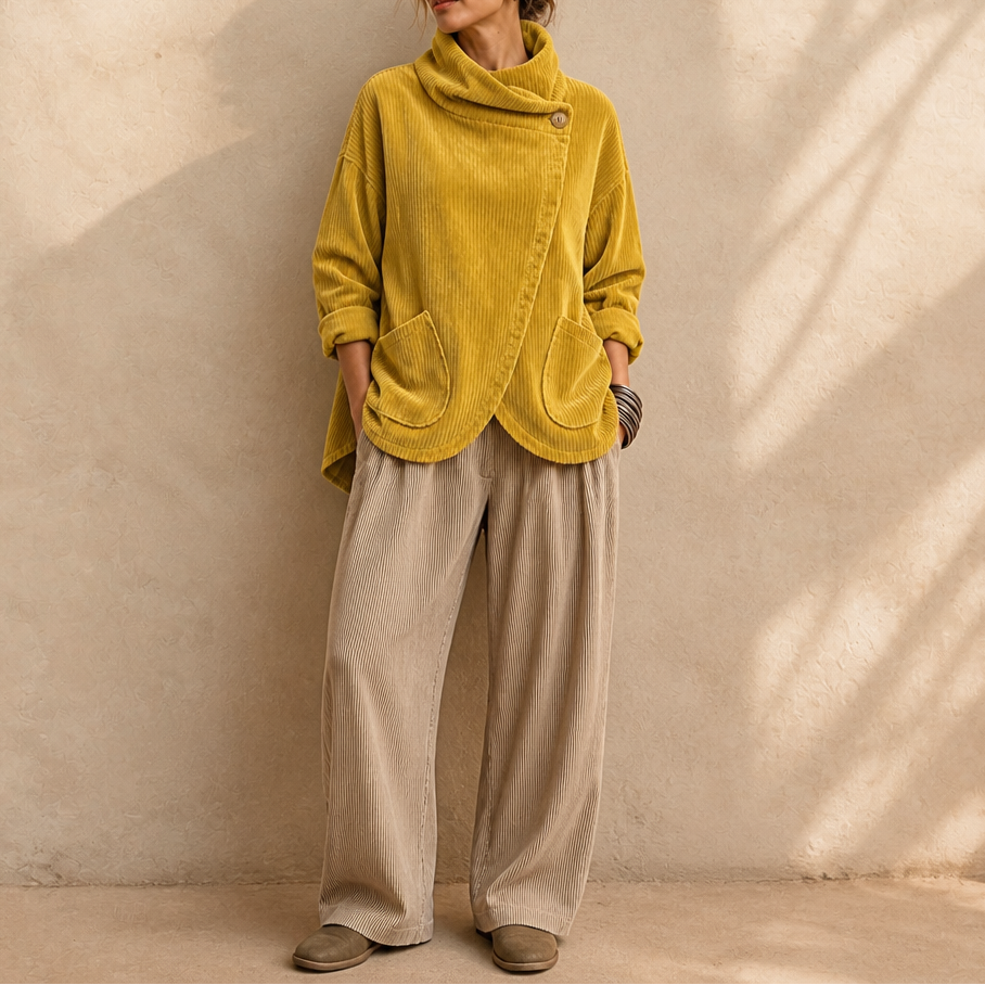 Draperly – Asymetryczny Poncho z Kapturem z Weluru