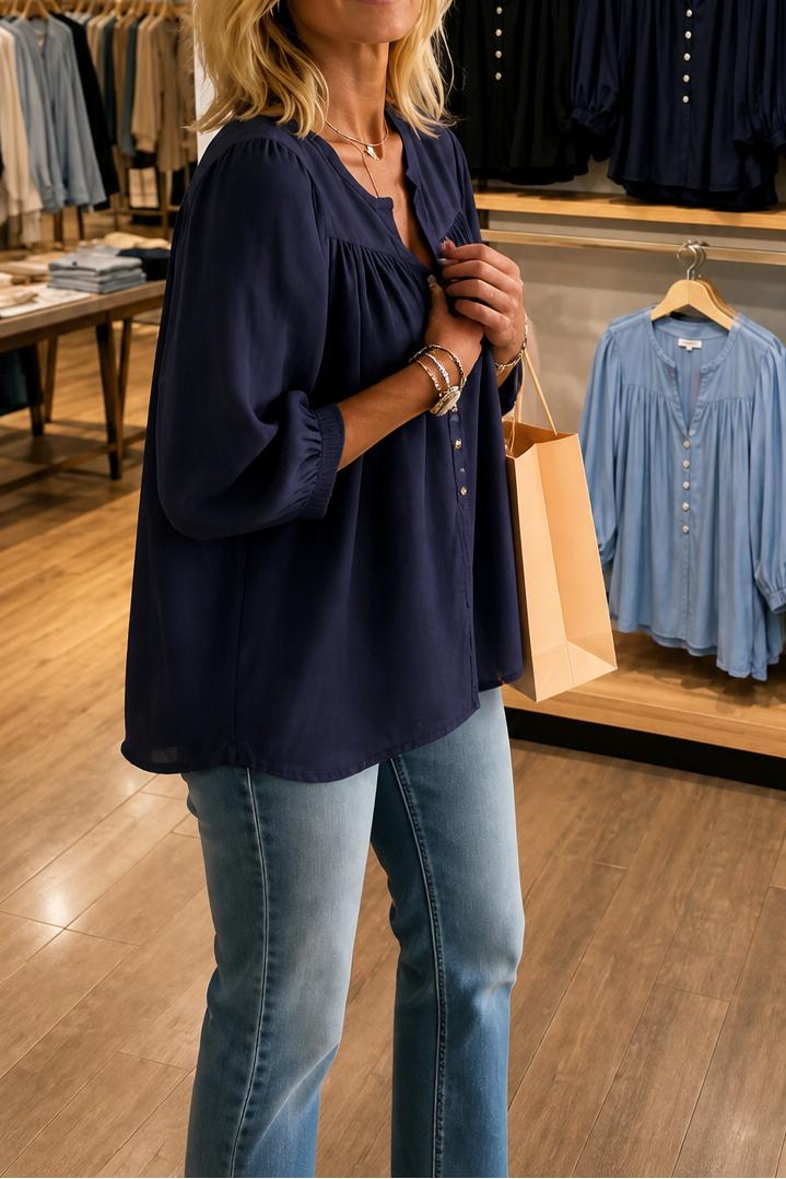 Wearbella – Bluzka z marszczonym dekoltem w serek i bufkami