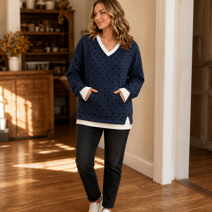 Wearbella – Sweter z kropkami w warstwach