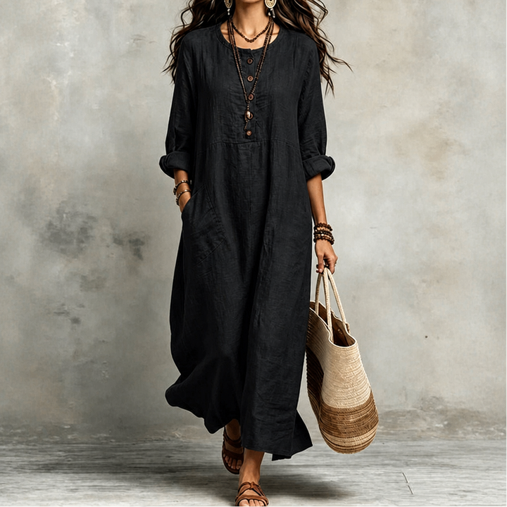 Wearbella – Bezrękawowa Sukienka Maxi z Kieszeniami