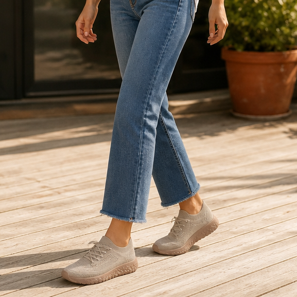 Cloudstep – Sneakersy Slip-On z Elastycznym Kołnierzem z Dzianiny