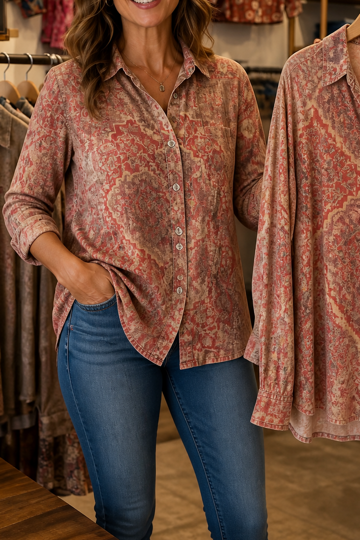 Wearbella – Koszula z nadrukiem w stylu vintage
