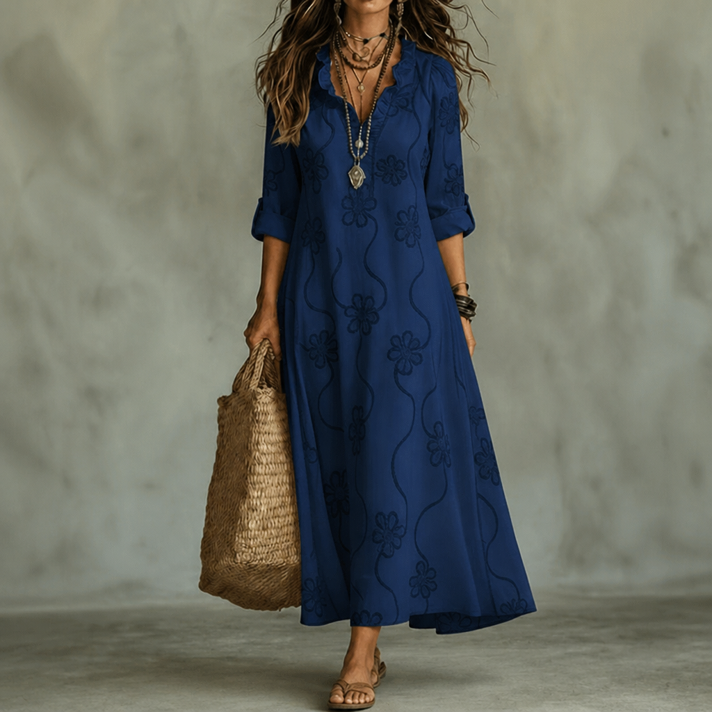Wearbella – Sukienka Midi w Kwiatowy Wzór