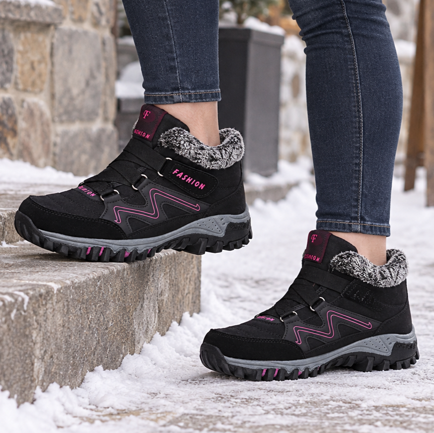 Cozywalk – Botki za kostkę z ociepleniem i antypoślizgową podeszwą