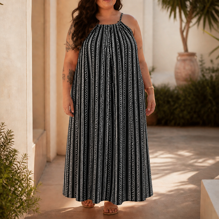 Wearbella – Maxi Sukienka z Głębokim U-kształtnym Tyłem, która Łaskocze, Nigdy się Nie Przylepia