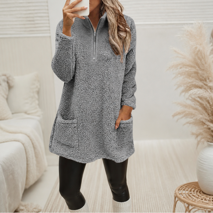 Wearlyn – Długi pół-zamek polarowy pulower Sherpa