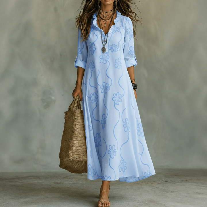 Wearbella – Sukienka Midi w Kwiatowy Wzór