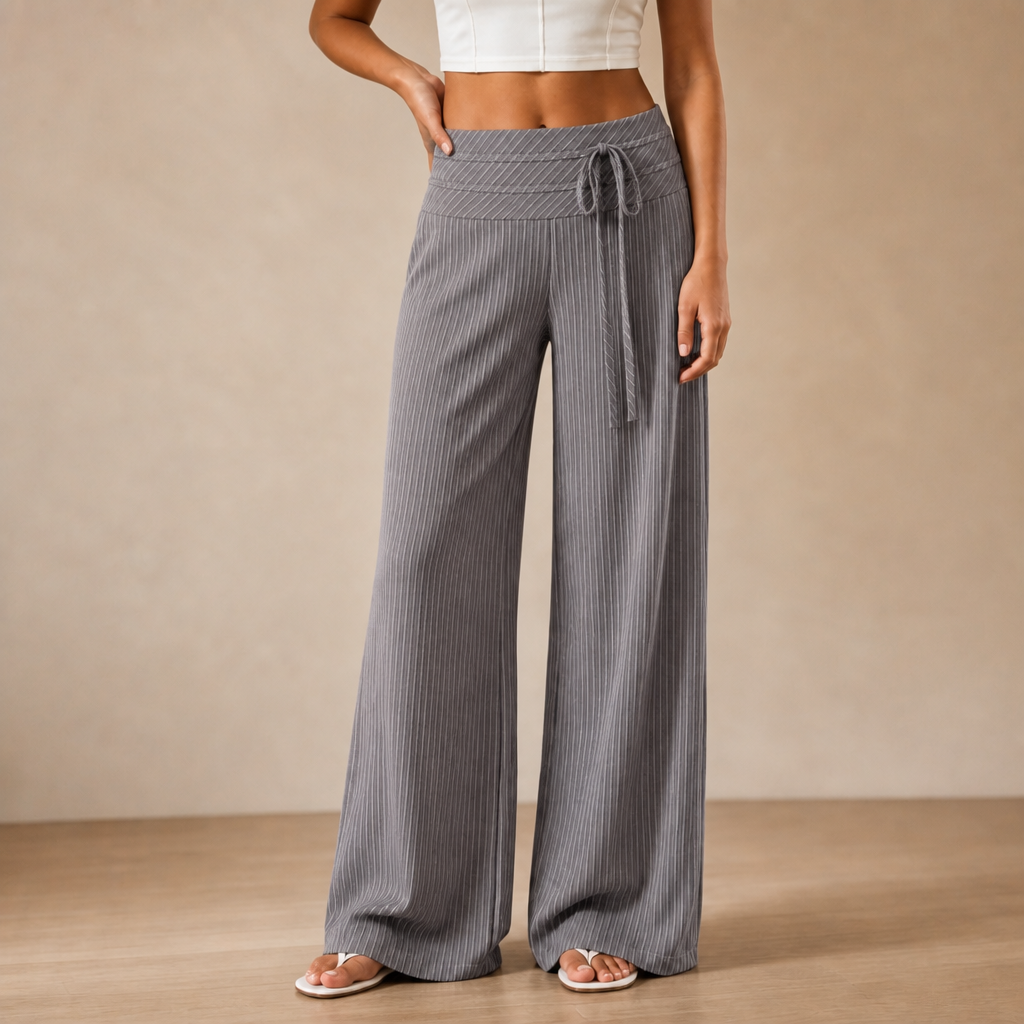 Wearline – Spodnie z szerokimi nogawkami w paski