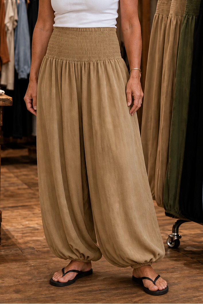 Wearbella – Spodnie Harem z Marszczonym Pasem