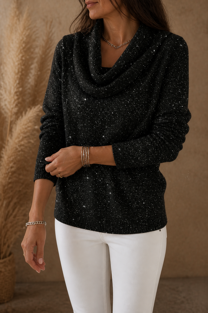 Sparkle – Długi top z dekoltem w łódkę