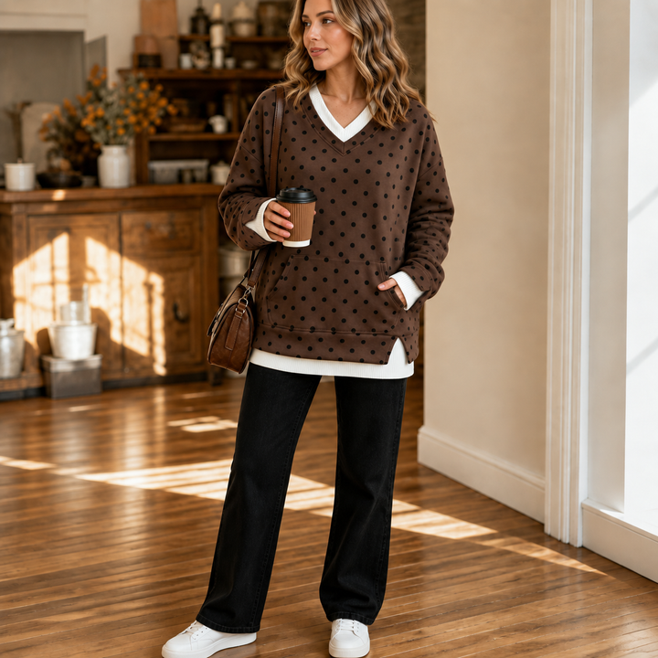 Wearbella – Sweter z kropkami w warstwach