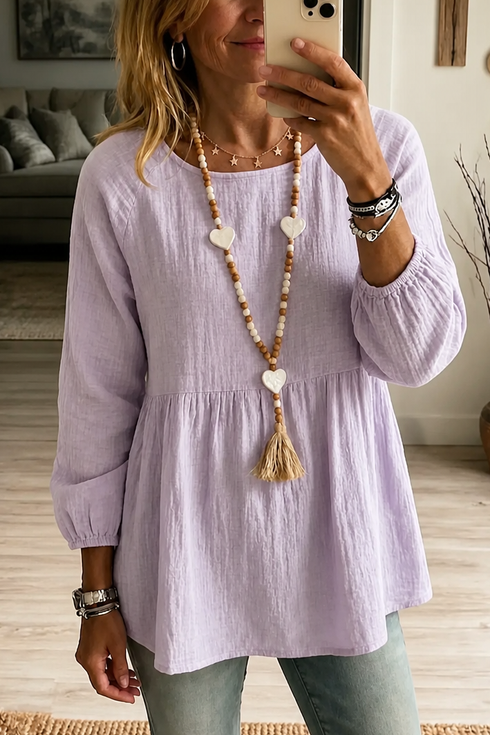 Wearbella – Bluzka Babydoll z Zebranym Pasem