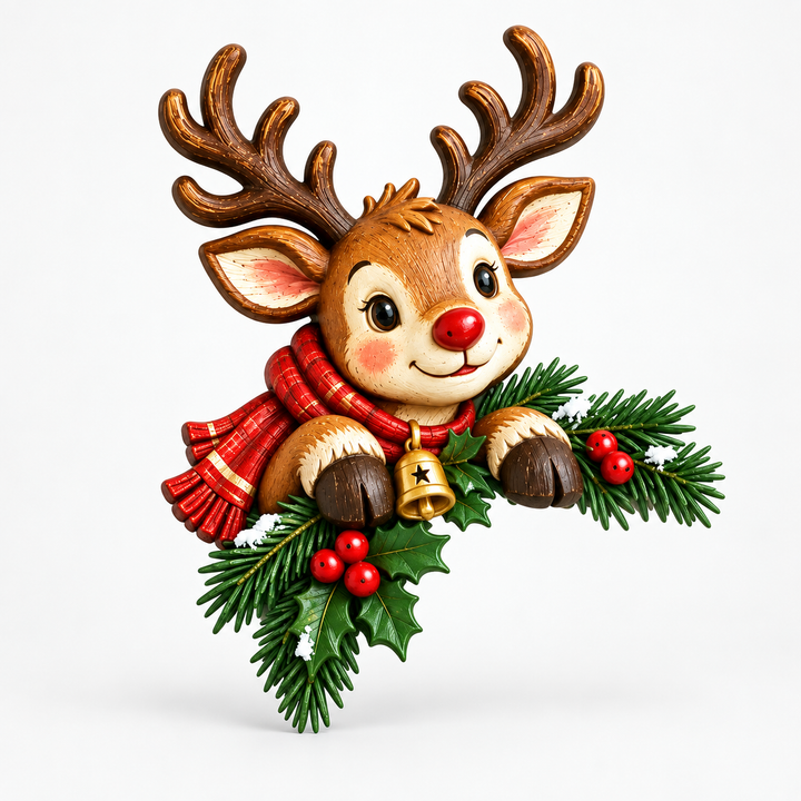 Peekaboo Noel – Dekoracja narożna drzwi świątecznych