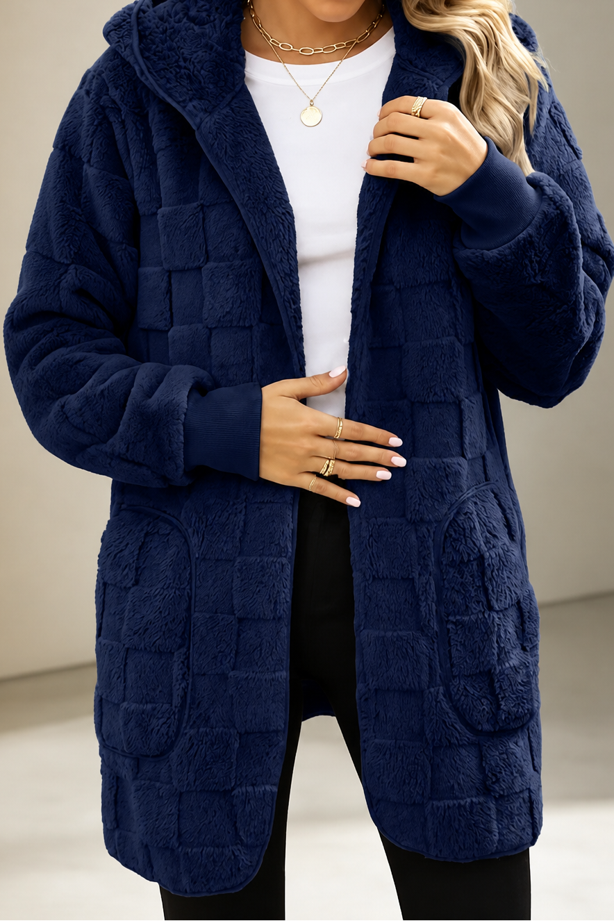 Plushden – Kardigan w kratę z miękkiego materiału
