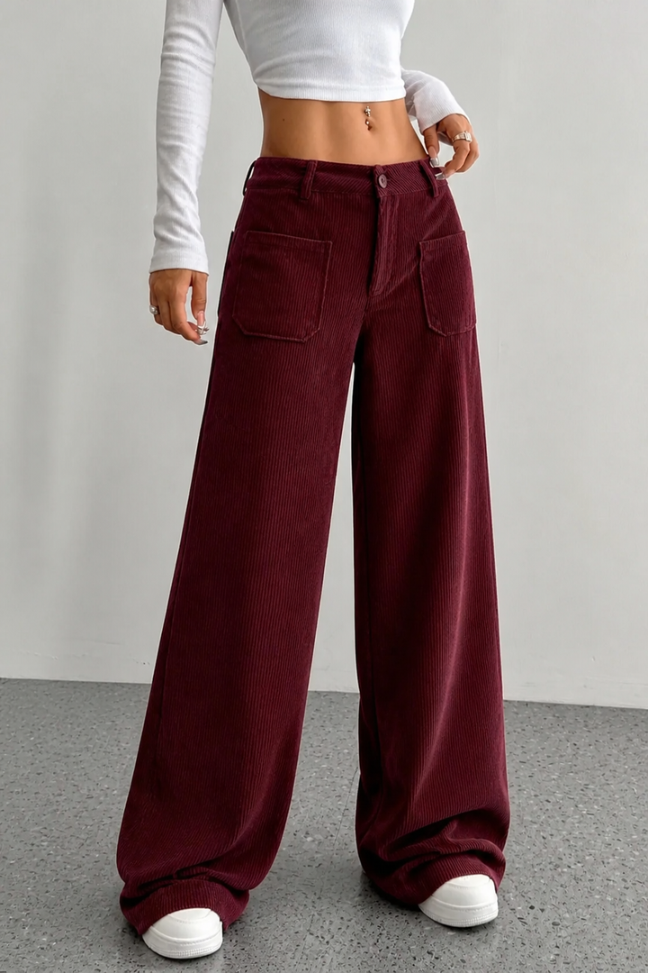Wearbella – Spodnie z szerokimi nogawkami z kieszeniami