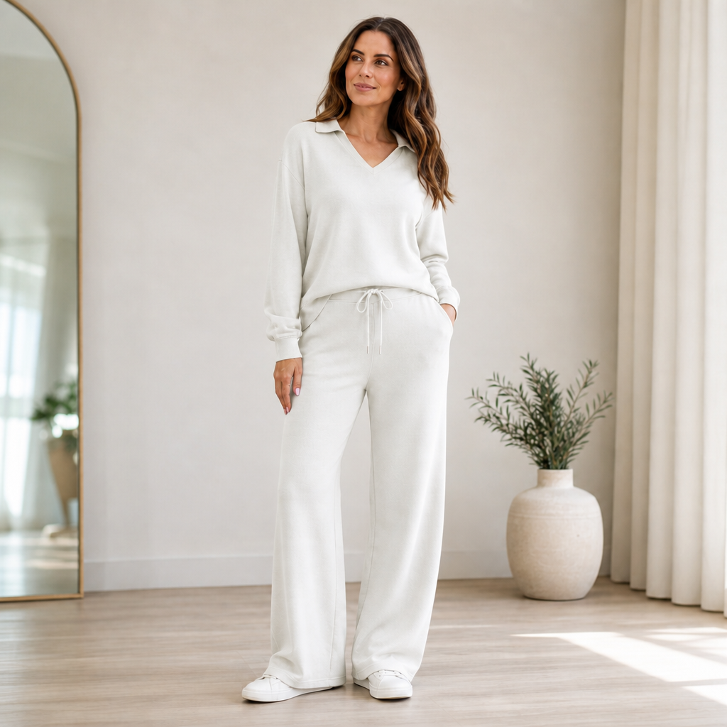 Wearbella – Dwuczęściowy zestaw lounge z prążkowanego materiału