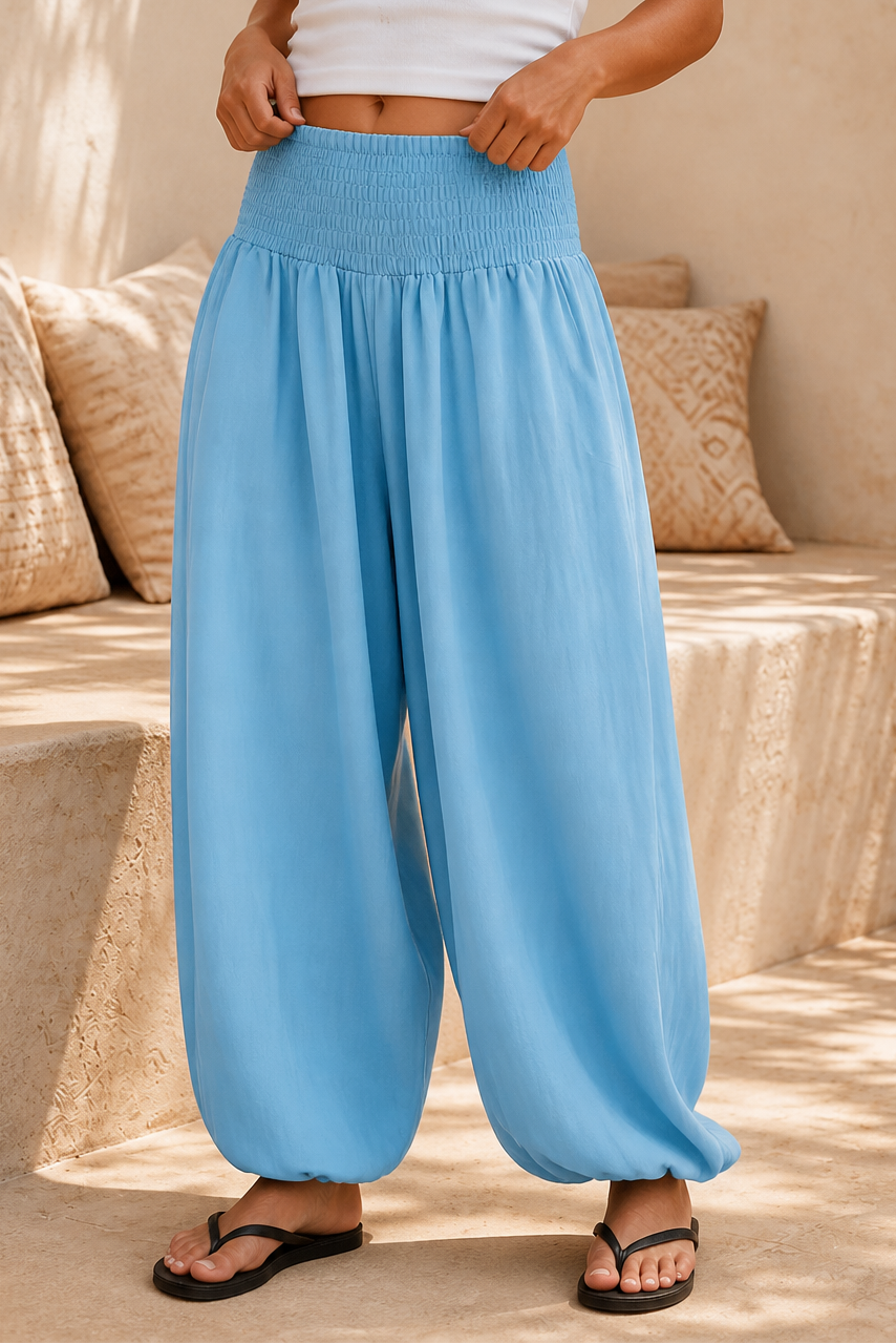 Wearbella – Spodnie Harem z Marszczonym Pasem