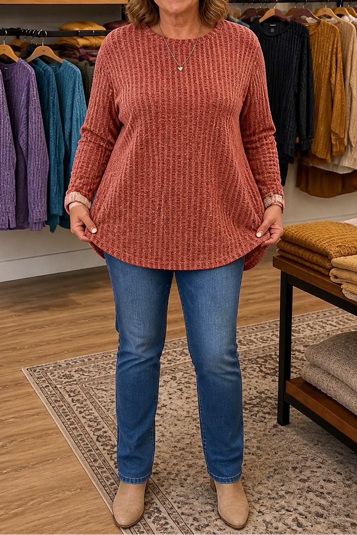 Overhang – Sweter z odsłoniętymi szwami w rozmiarze oversize z okrągłym dekoltem