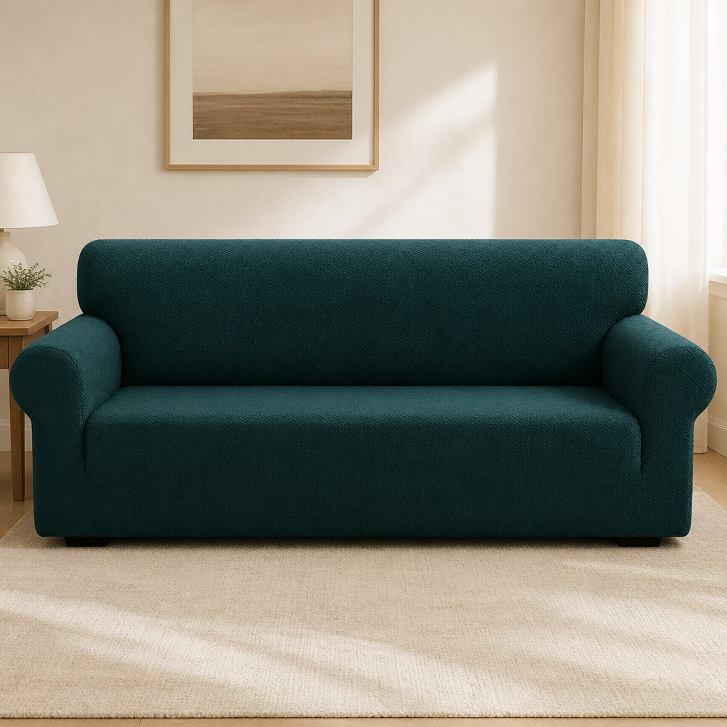 Snugfit – Teksturowana narzuta na sofę z tkaniny jacquard, antypoślizgowa