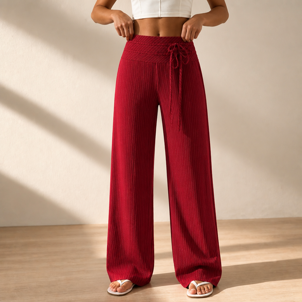 Wearline – Spodnie z szerokimi nogawkami w paski