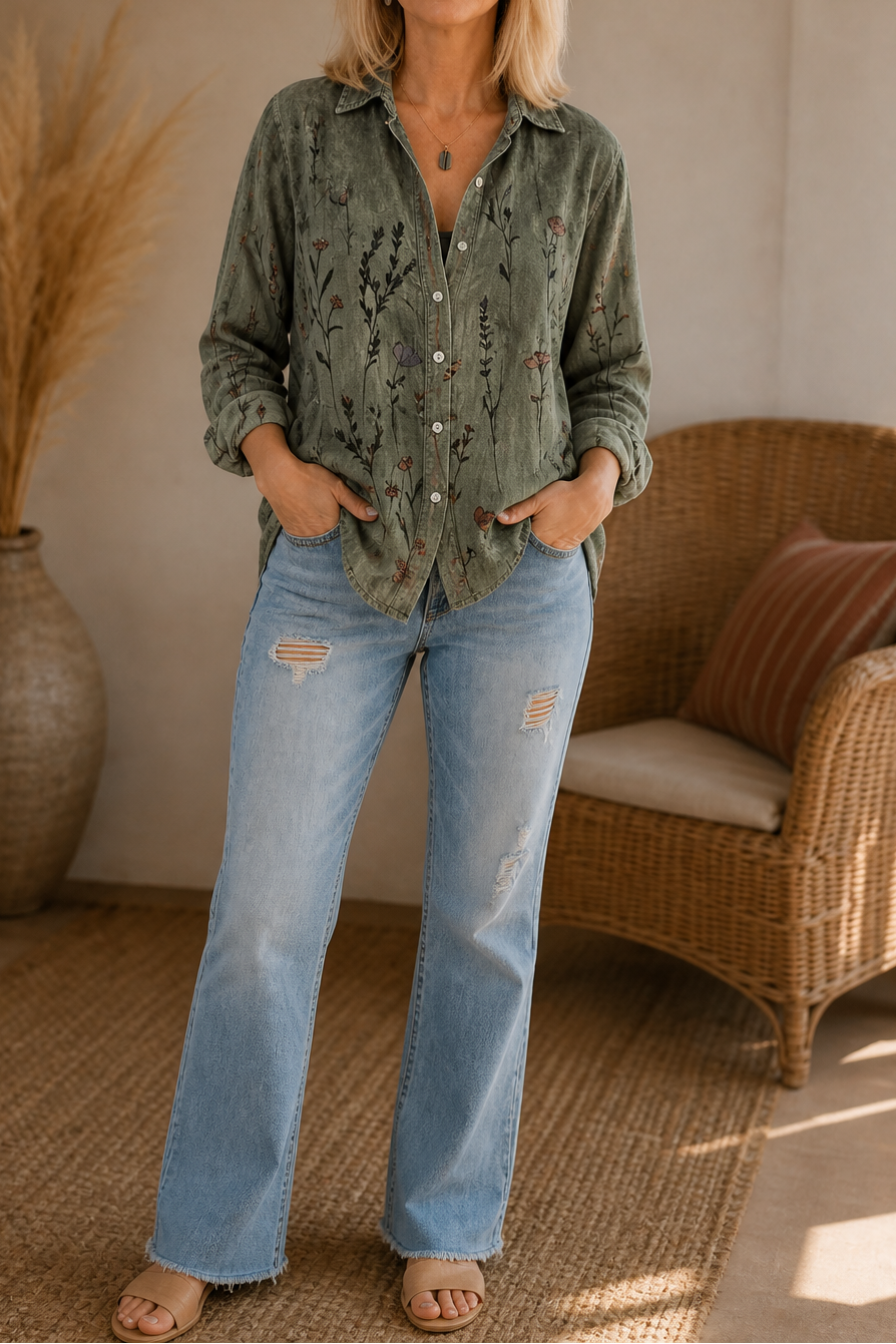 Wearbella – Koszula z nadrukiem w stylu vintage