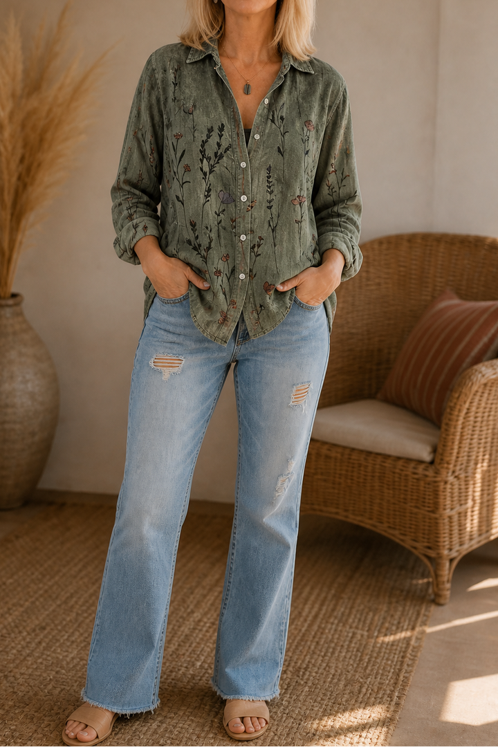 Wearbella – Koszula z nadrukiem w stylu vintage