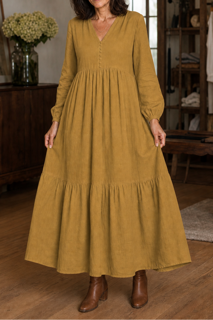 Wearbella – Luźna sukienka maxi z dekoltem w serek