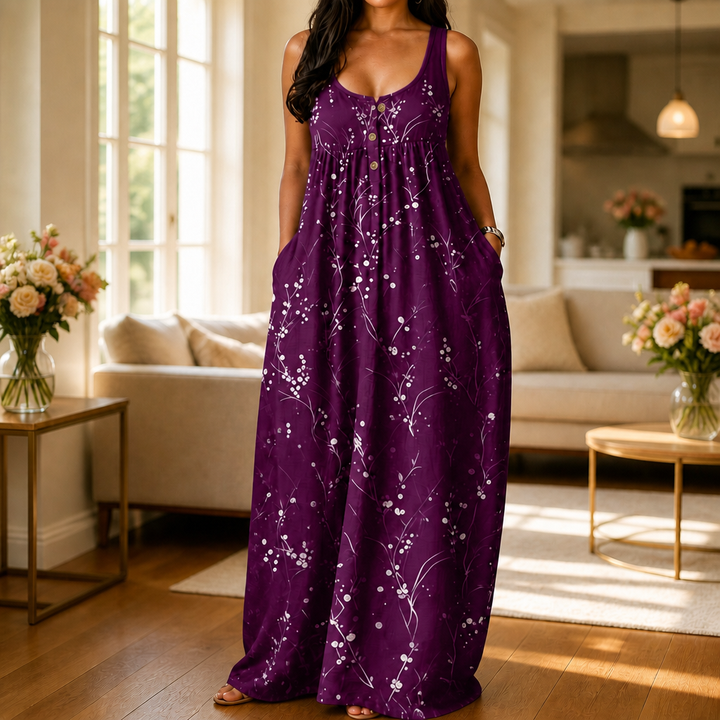 Stillwear – Sukienka Maxi, która opada, nigdy się nie przylega