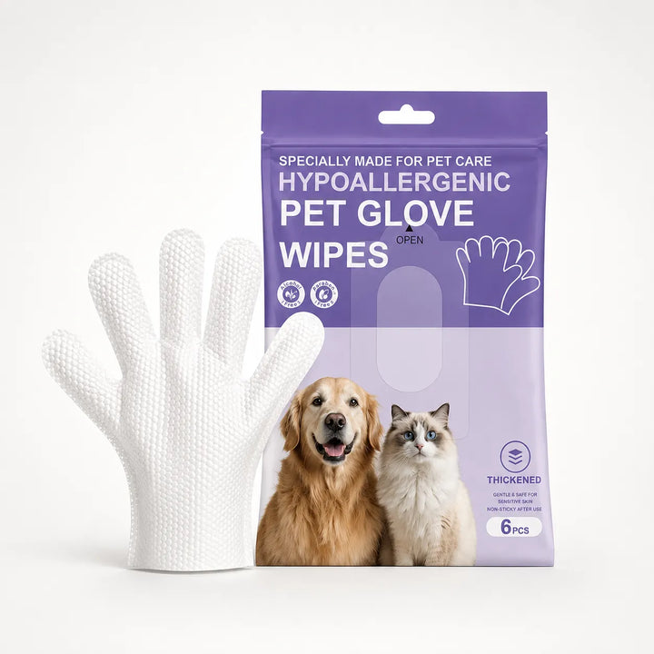 Pawmi – Chusteczki do czyszczenia dla zwierząt bez spłukiwania dla kotów i psów, 6-pack